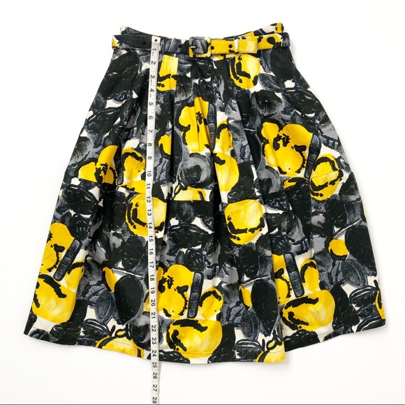 Anthropologie PEONY Briar Yellow Midi Skirt - Picture 5 of 8